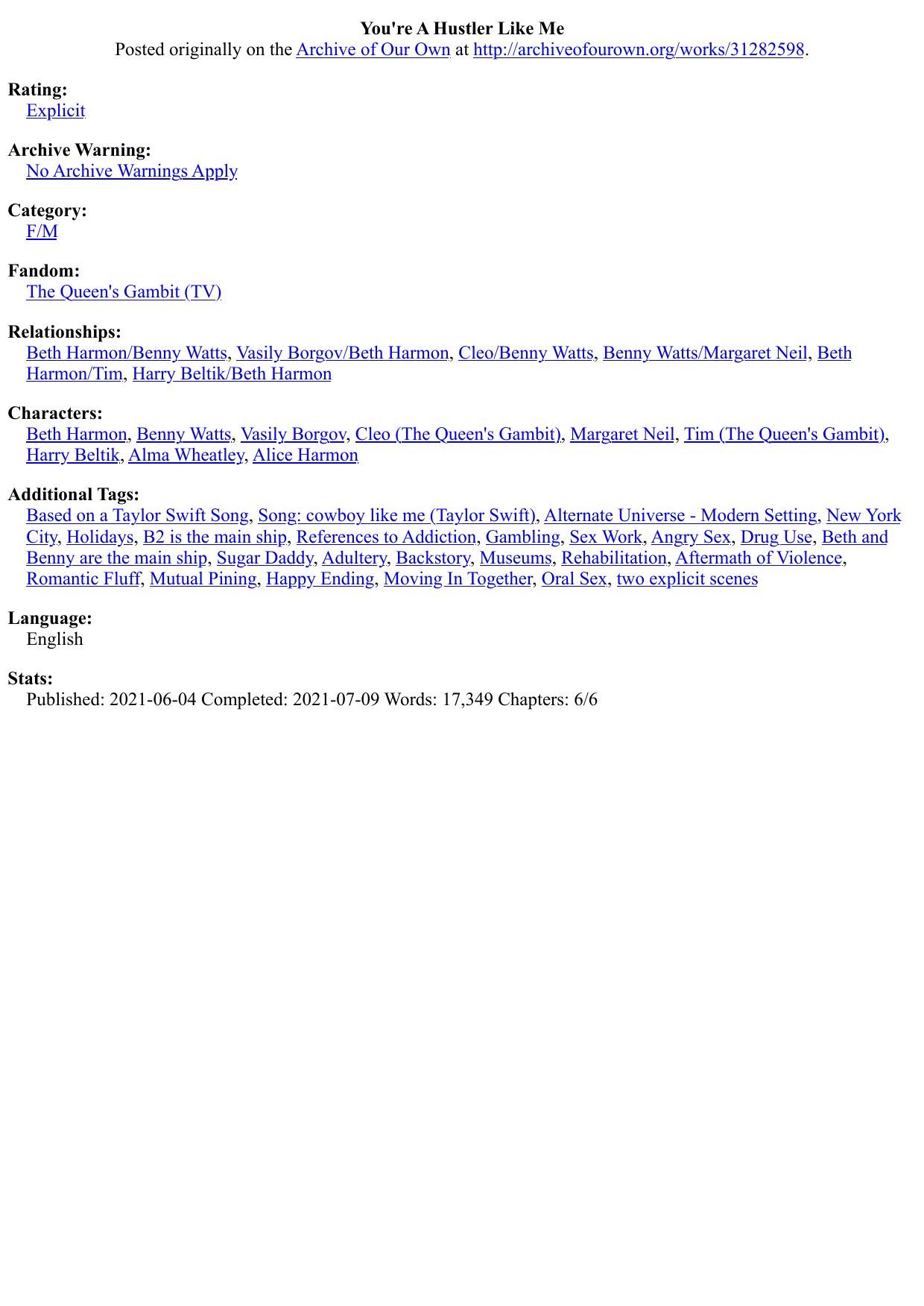 You're A Hustler Like Me