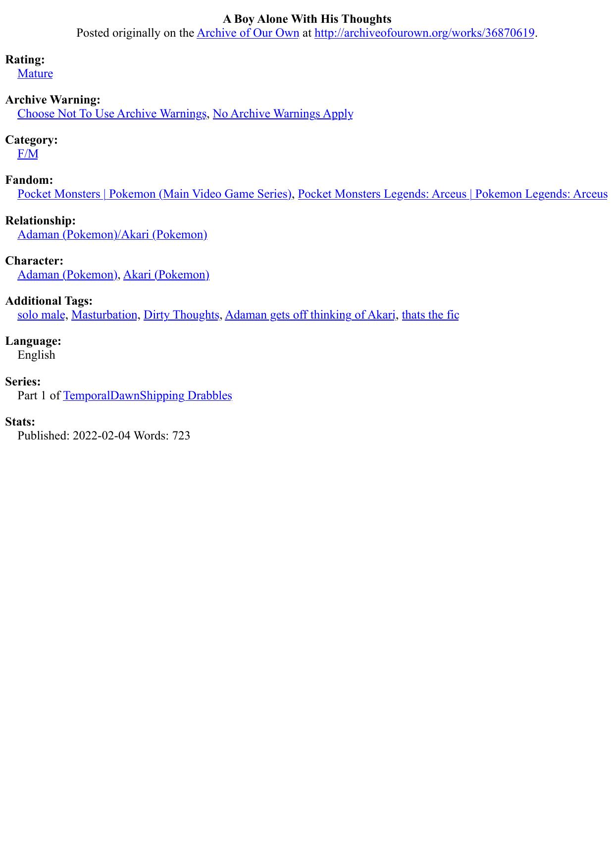 A Boy Alone With His Thoughts