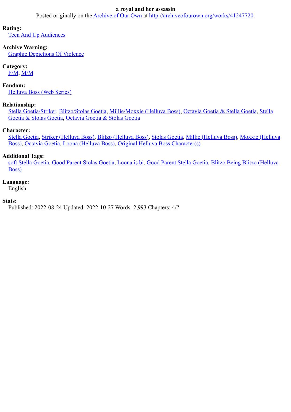 a royal and her assassin