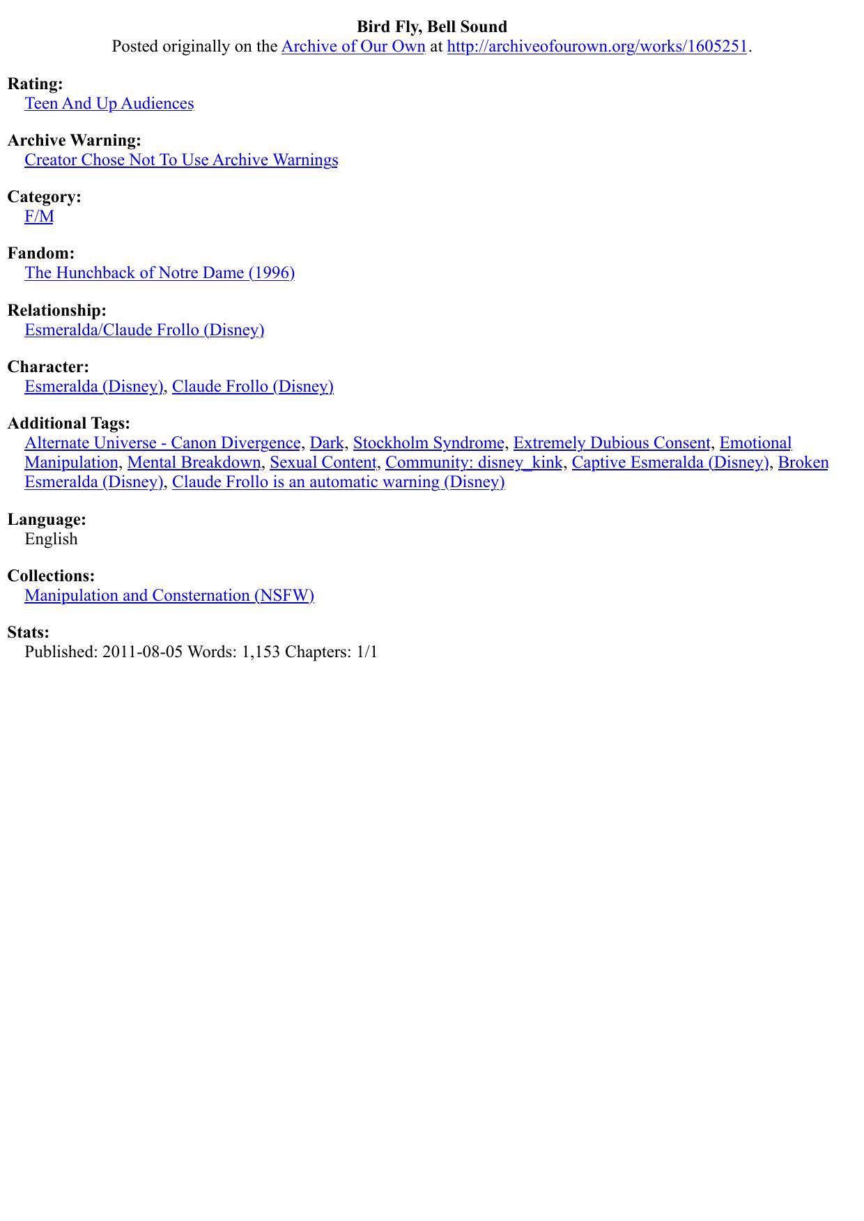 Bird Fly, Bell Sound