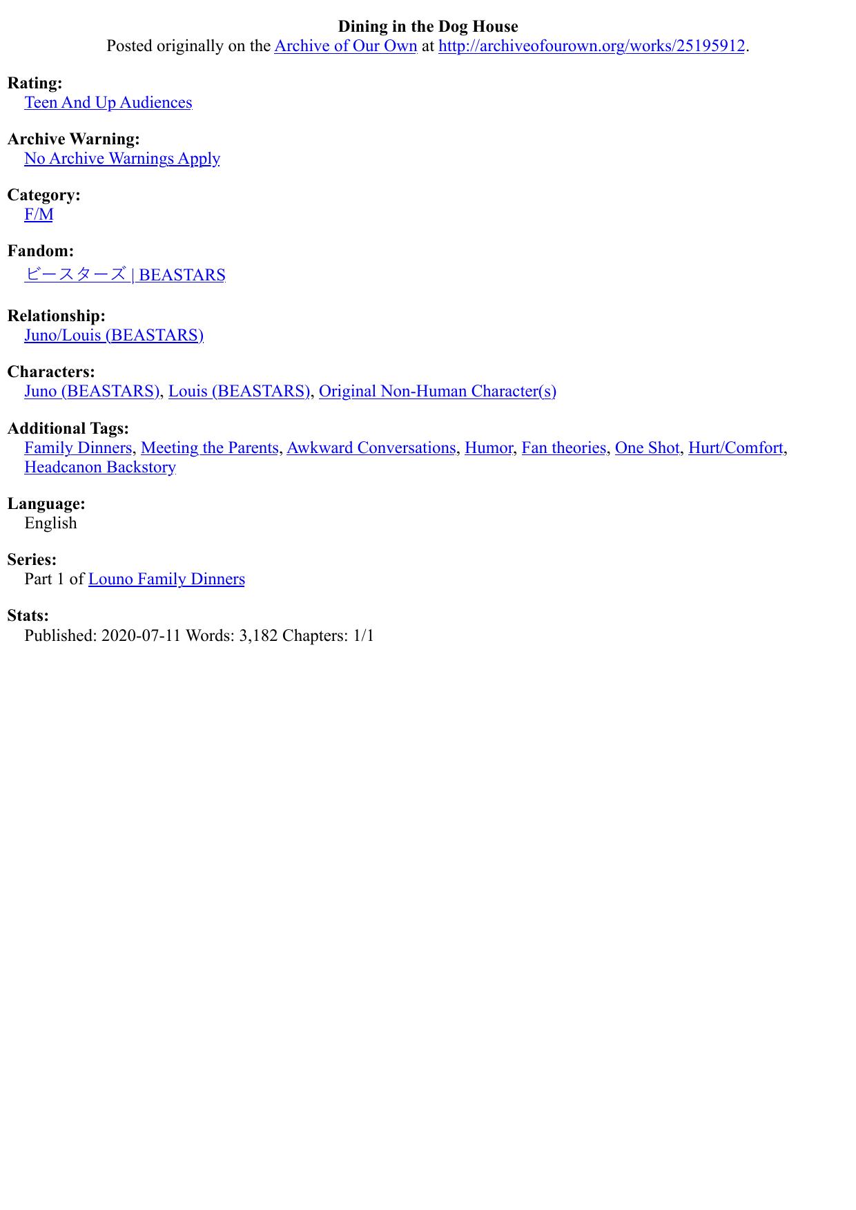 Dining in the Dog House