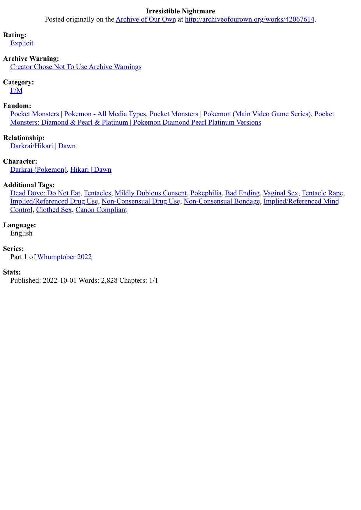 Irresistible Nightmare