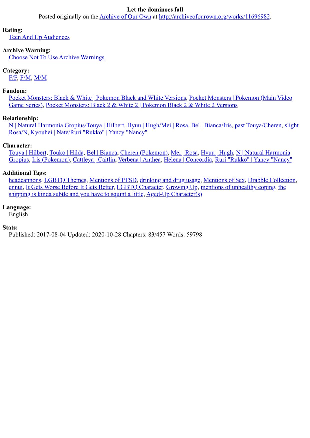 Let the dominoes fall