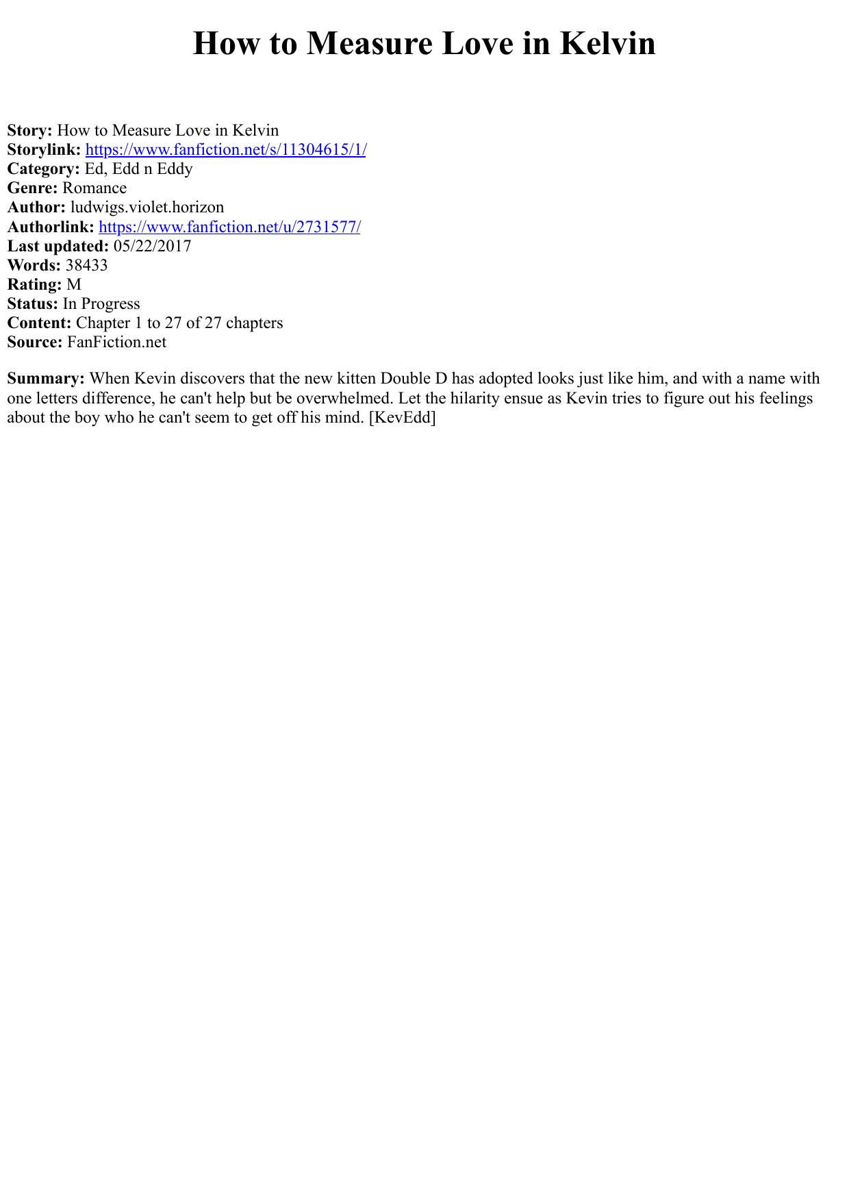 How to Measure Love in Kelvin