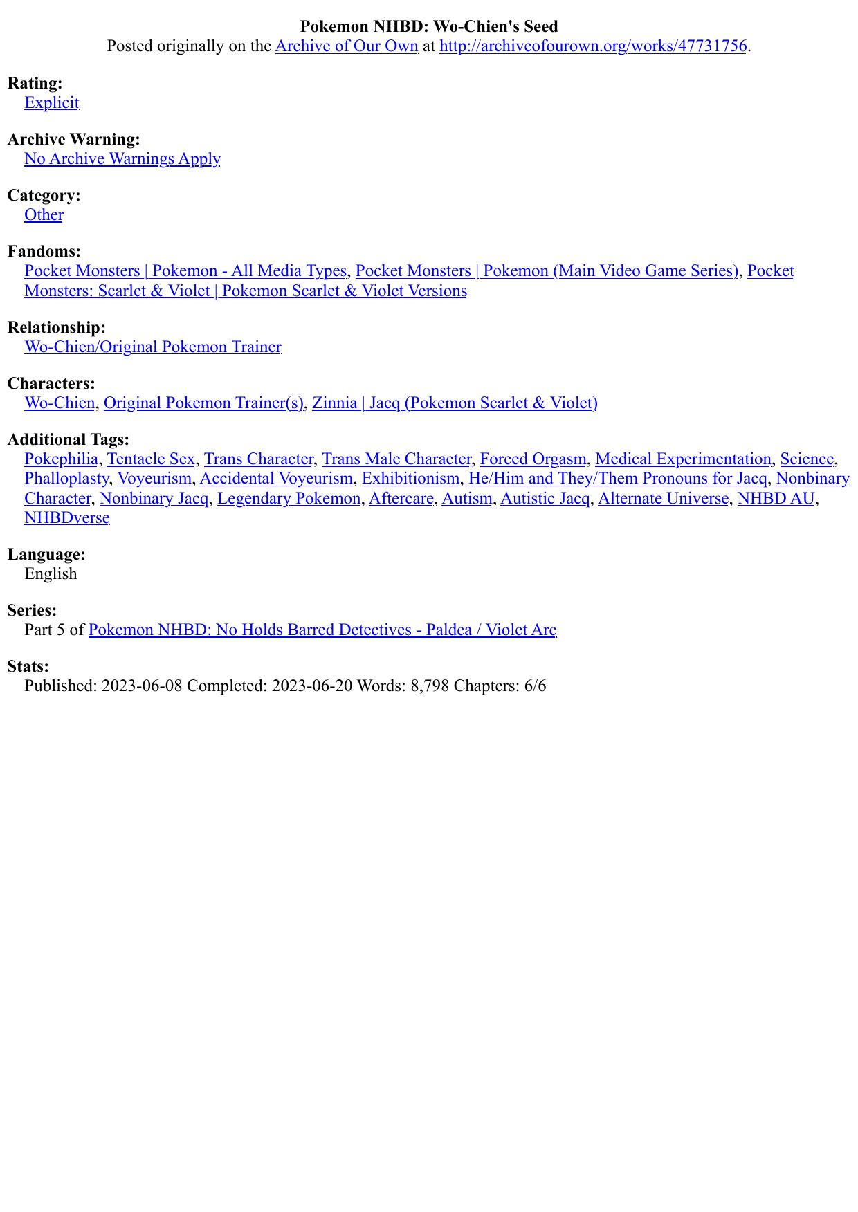 Pokemon NHBD: Wo-Chien's Seed