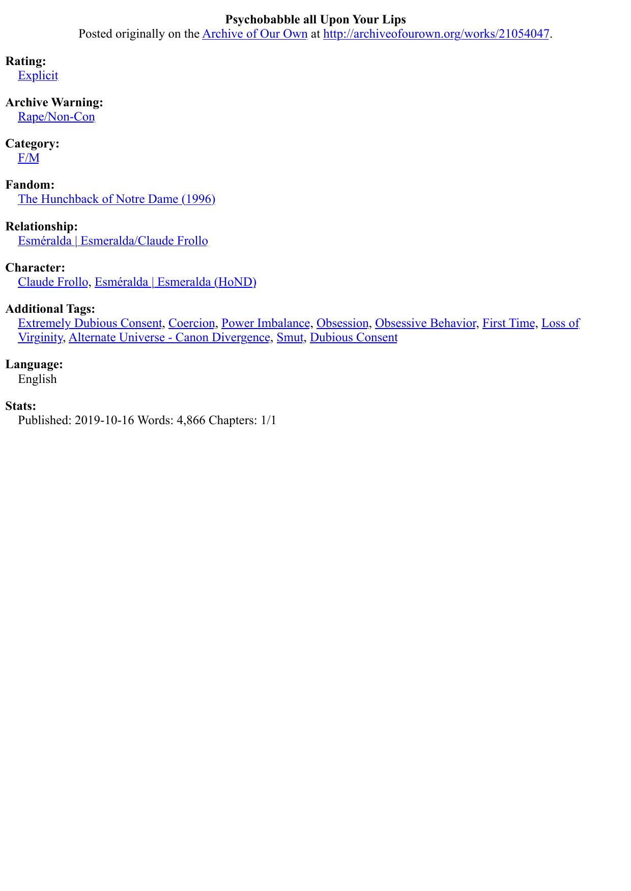 Psychobabble all Upon Your Lips