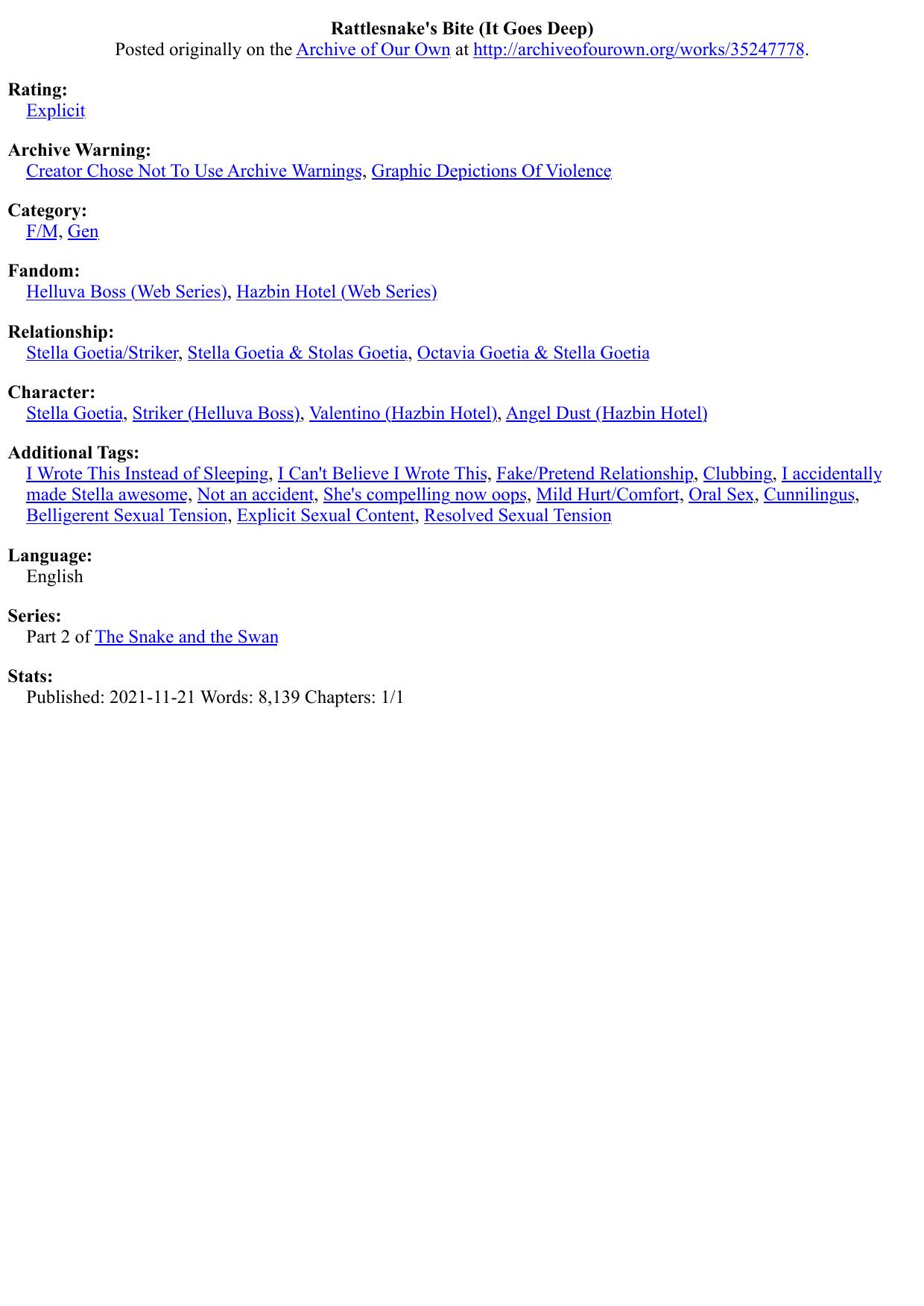 Rattlesnake's Bite (It Goes Deep)