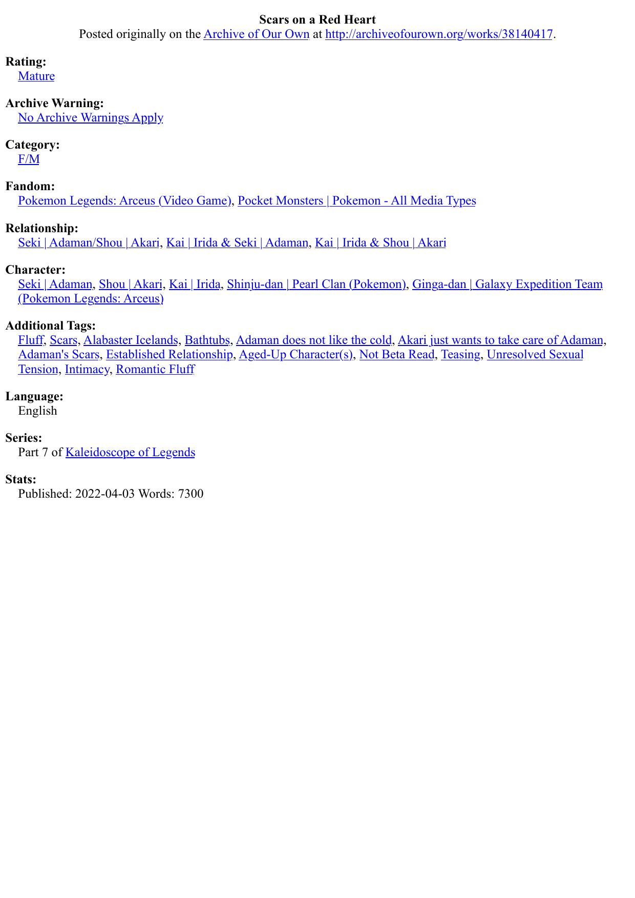 Scars on a Red Heart