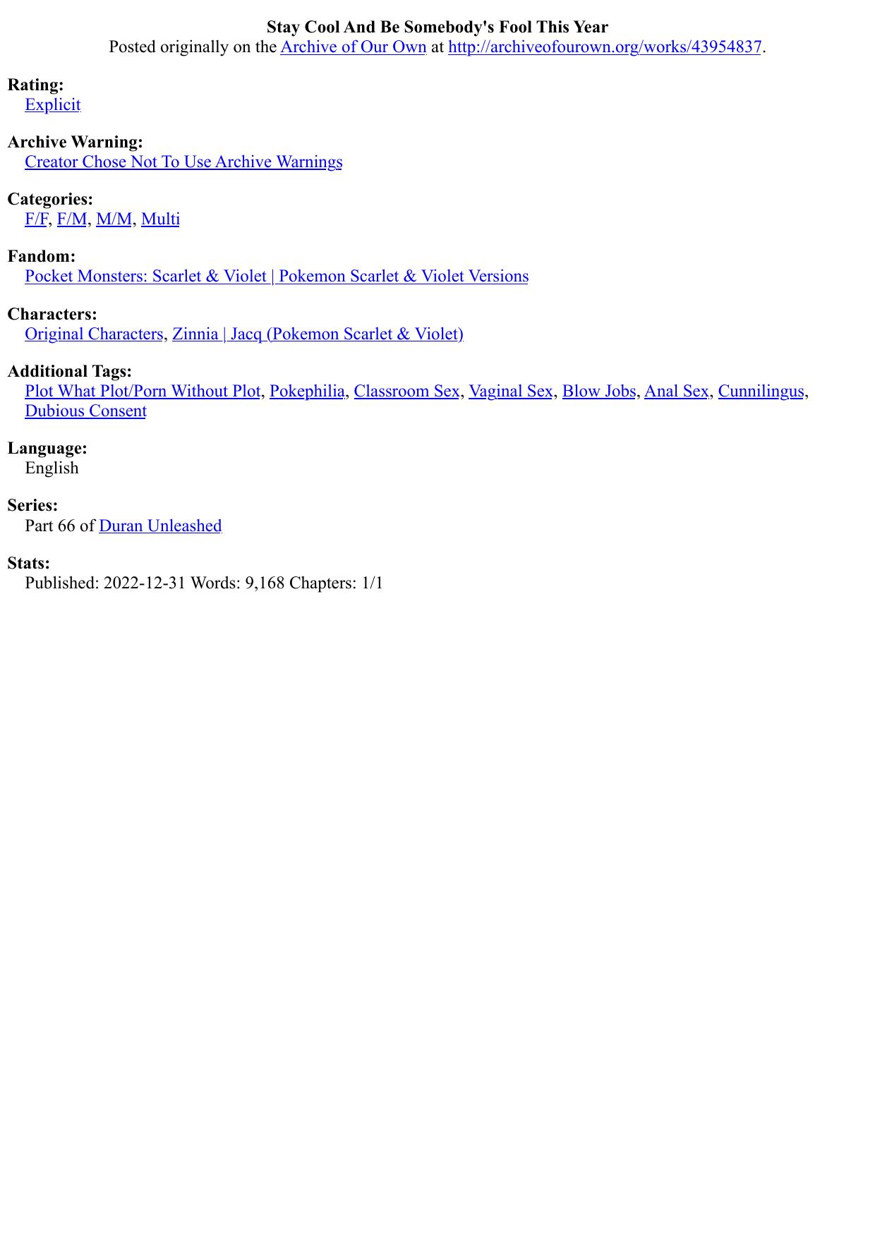 Stay Cool And Be Somebody's Fool This Year