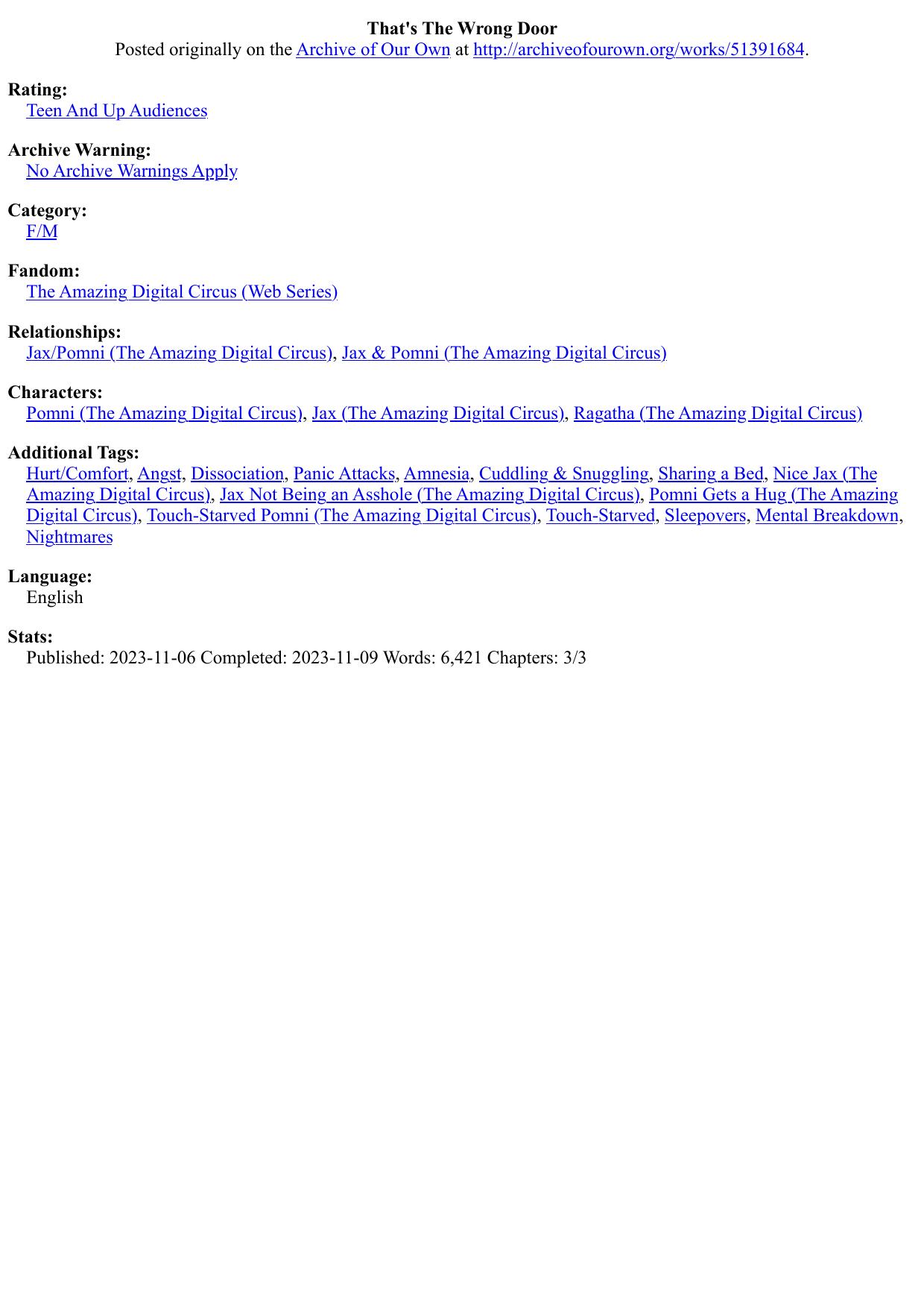 That's The Wrong Door