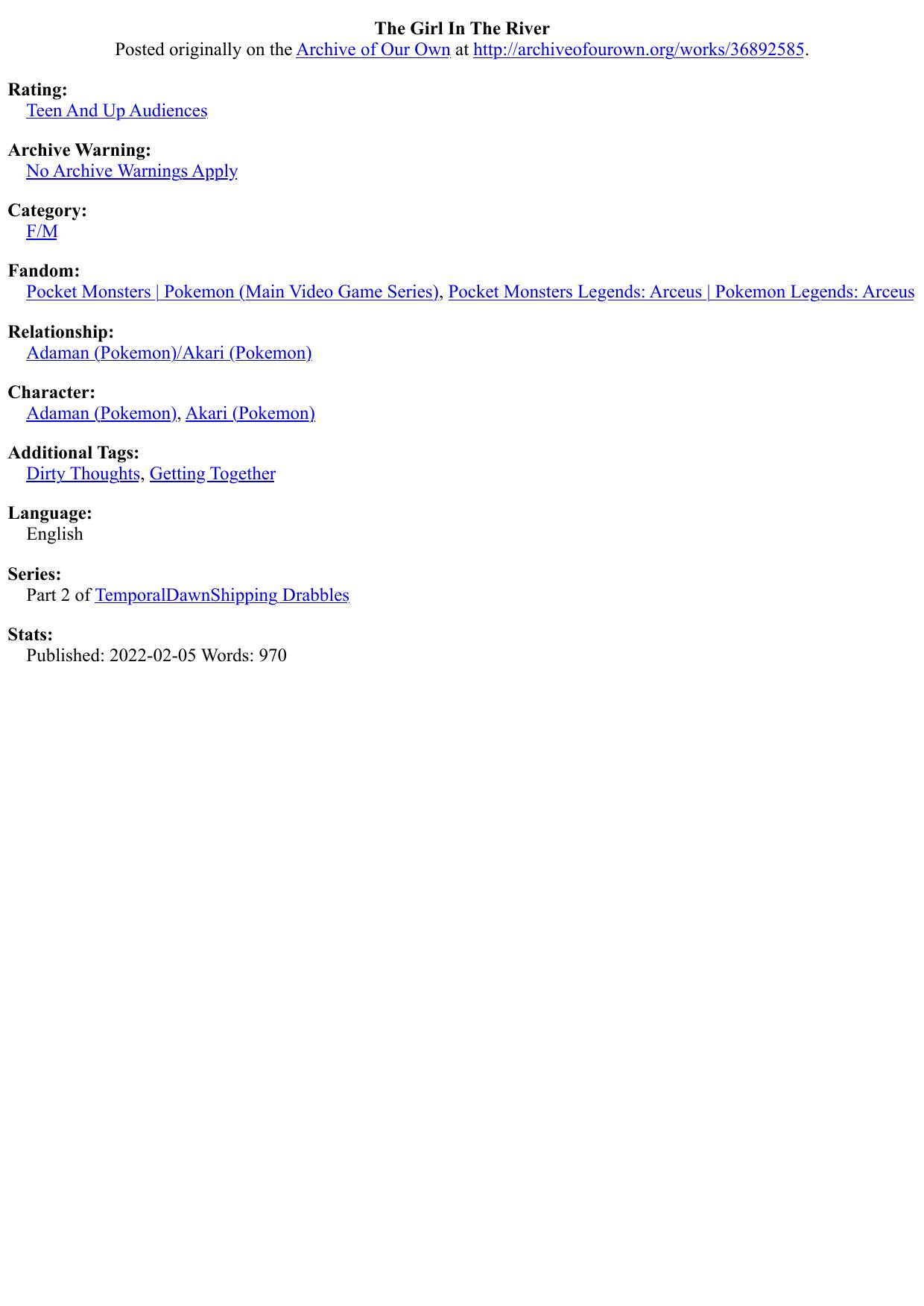 The Girl In The River