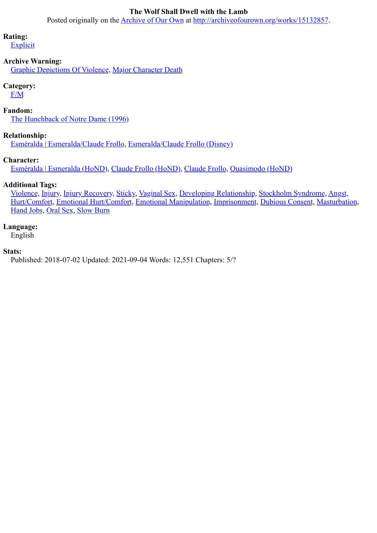 The Wolf Shall Dwell with the Lamb