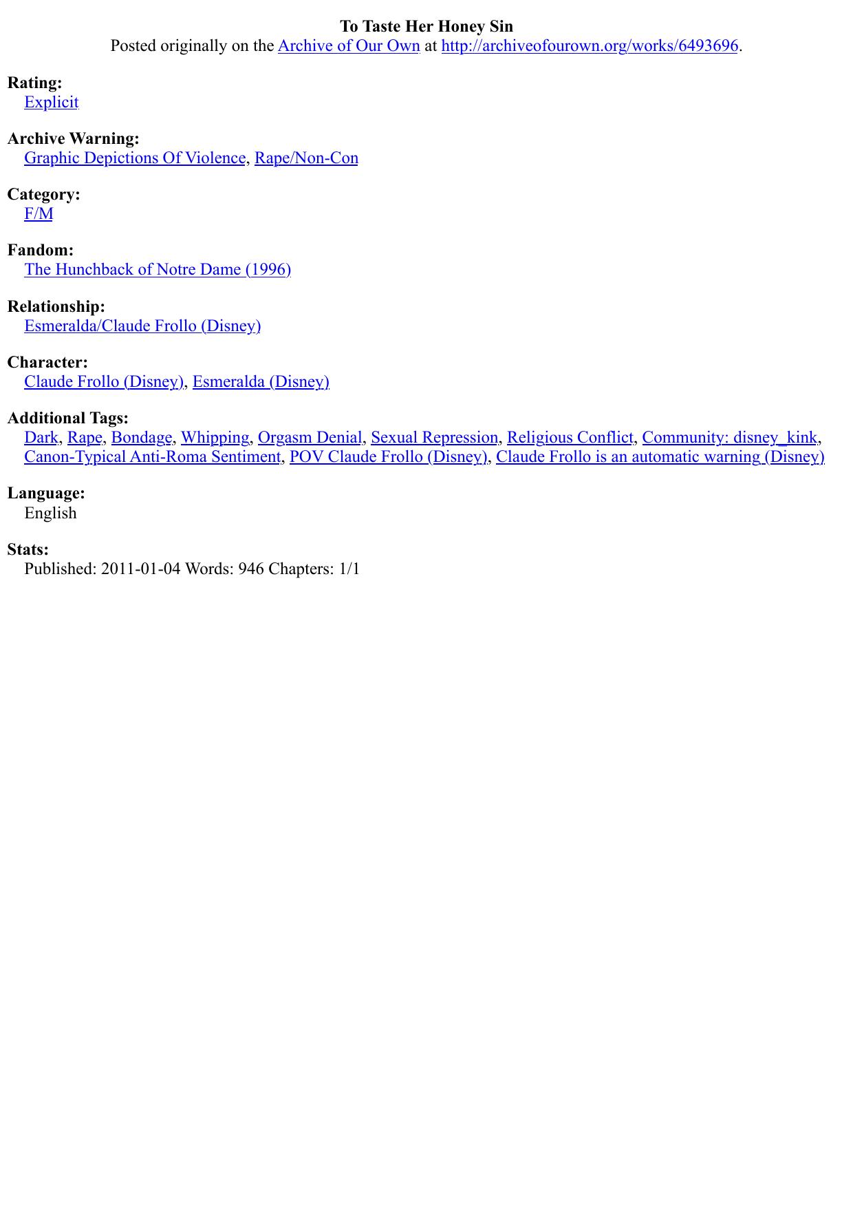 To Taste Her Honey Sin