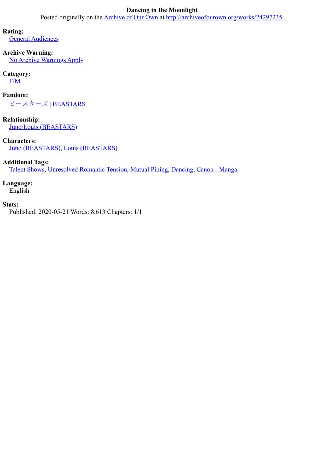 Dancing in the Moonlight