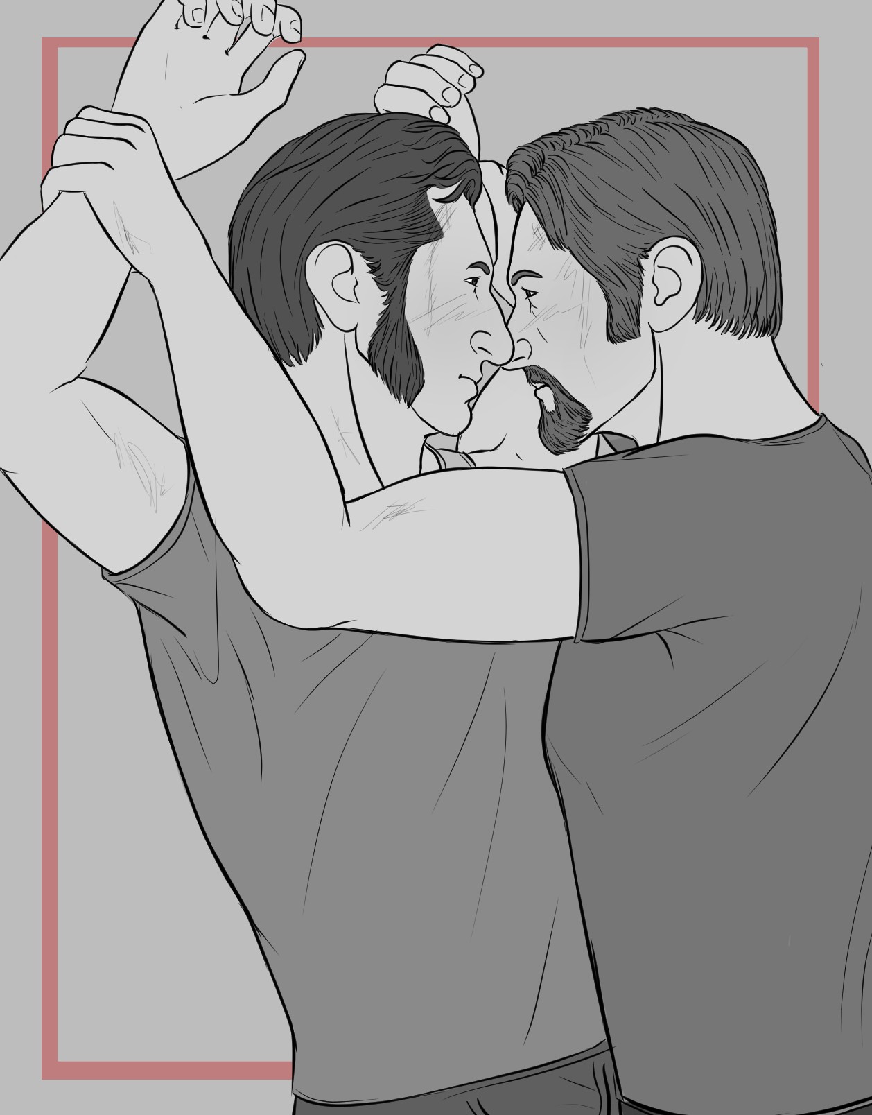 Fanart: Pushed up against a wall